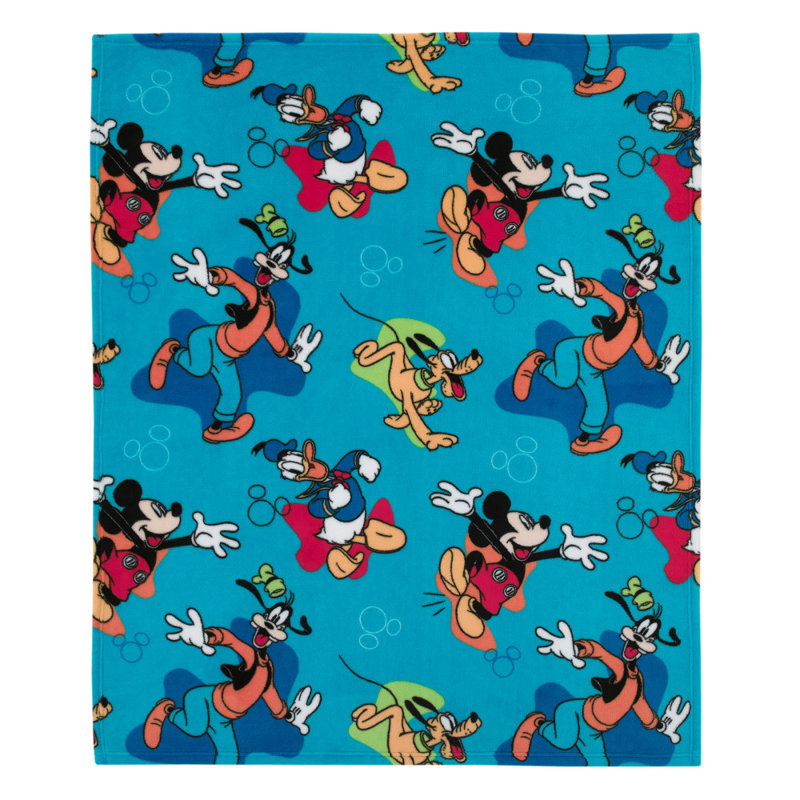 Disney Mickey Mouse Fun Starts Here Toddler Collec Blue Baby Blanket